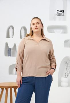 Picture of CURVY GIRL TOP WITH COLLAR
